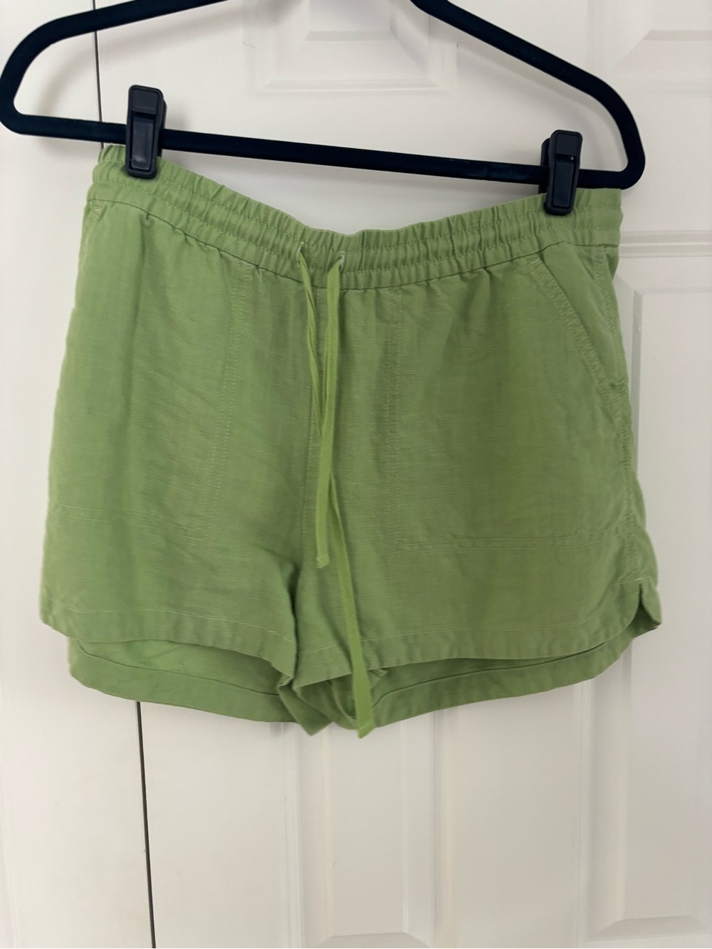 J. Crew Light Green Drawstring Casual Linen Shorts